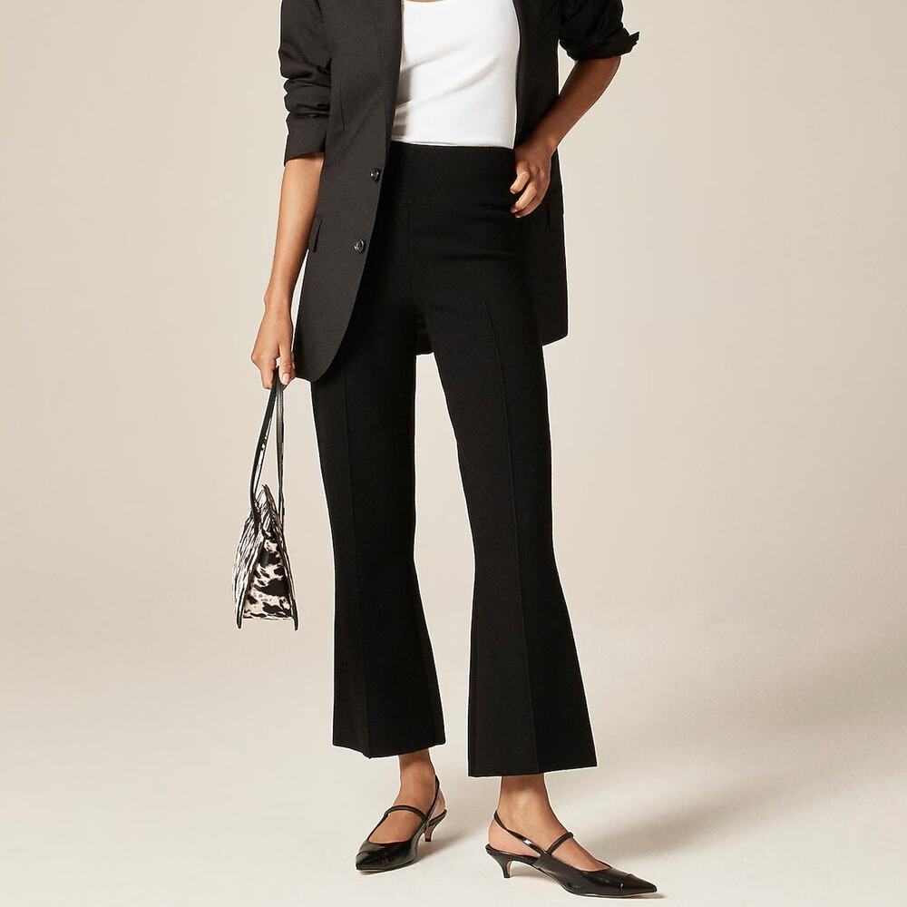 J.Crew Delaney Kickout Sweater Pant Black Size XS NWT